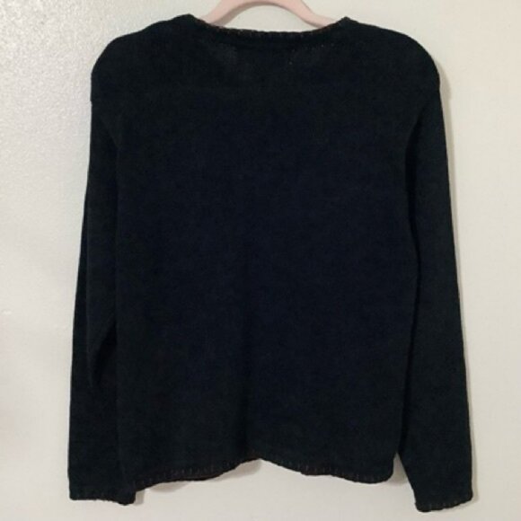 Chico's Black Sweater with Animal Embroidery - Picture 2 of 8